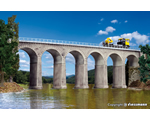 H0 Aachtal-viaduct with ice breaking pillars, single track kibri KI39724