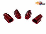 Dadi per ruote in alluminio per setup modello 1:10 Rosso (4 pz) kmgroup KMR-A024-RED