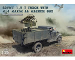 Soviet 1,5 t Truck w/M-4 Maxim AA Machine Gun 1:35 miniart MNA35186