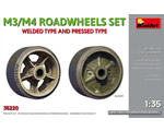 M3/M4 Roadwheels Set. Welded Type and Pressed Type 1:35 miniart MNA35220