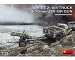 Soviet 2t 6x4 Truck 76-mm USV-BR Gun 1:35 miniart MNA35272