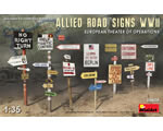 Allied Road Signs WWII. European theatre of operations 1:35 miniart MNA35608