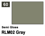 Vernice sintetica Semi Gloss 060 RLM02 Gray (10 ml) mrhobby G060