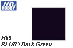 H65 RLM70 Black Green Semi-Gloss (10 ml) mrhobby H065