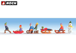 Bambini sulla neve 6 personaggi con accessori HO noch NH15819