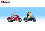 Motociclisti 4 personaggi con accessori HO noch NH15905