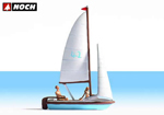 Barca a vela (non galleggiante) con personaggi HO noch NH16824
