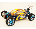 Automodello Brushless Buggy 4WD 1:10 2,4 GHz Giallo/Blu RTR radiokontrol RKO1050-03