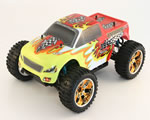 Automodello Brushless Monster Truck 4WD 1:10 2,4 GHz Giallo/Rosso RTR radiokontrol RKO1150-01