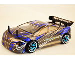 Automodello Brushless On-Road 4WD 1:16 2,4 GHz Grigio/Blu RTR radiokontrol RKO1250-02