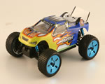 Automodello Brushless Truggy 4WD 1:16 2,4 GHz Giallo/Blu RTR radiokontrol RKO1350-01