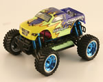 Automodello Brushless Monster Truck 4WD 1:16 2,4 GHz Giallo/Blu RTR radiokontrol RKO1550-01