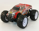 Automodello Brushless Monster Truck 4WD 1:8 2,4 GHz Rosso/Grigio RTR radiokontrol RKO1800-02