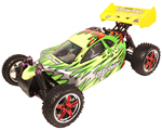 Automodello Buggy 4WD 1:10 2,4 GHz Verde/Giallo RTR radiokontrol RKO400-03