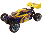 Automodello Buggy 4WD 1:10 2,4 GHz Blu/Giallo RTR radiokontrol RKO400-04