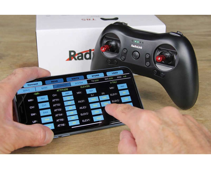 Radiocomando TS8 2,4 GHz 8 ch Bluetooth Rx R8EF radiosistemi RLKT081002