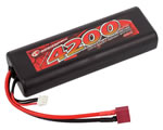 LiPo Battery 4200mAh 2S 40C T-Plug Stick Pack robitronic R05232