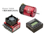 Combo ESC Razor 160A + Prog. Card + BLH-3650 10.5T x modelli 1:10 1:12 savox SAXCOMBO160105