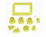 Bottoni e dettagli in plastica, colore giallo slotit SCP03C