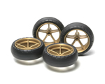 Cerchi 5 razze con gomme bombate tamiya TA15368