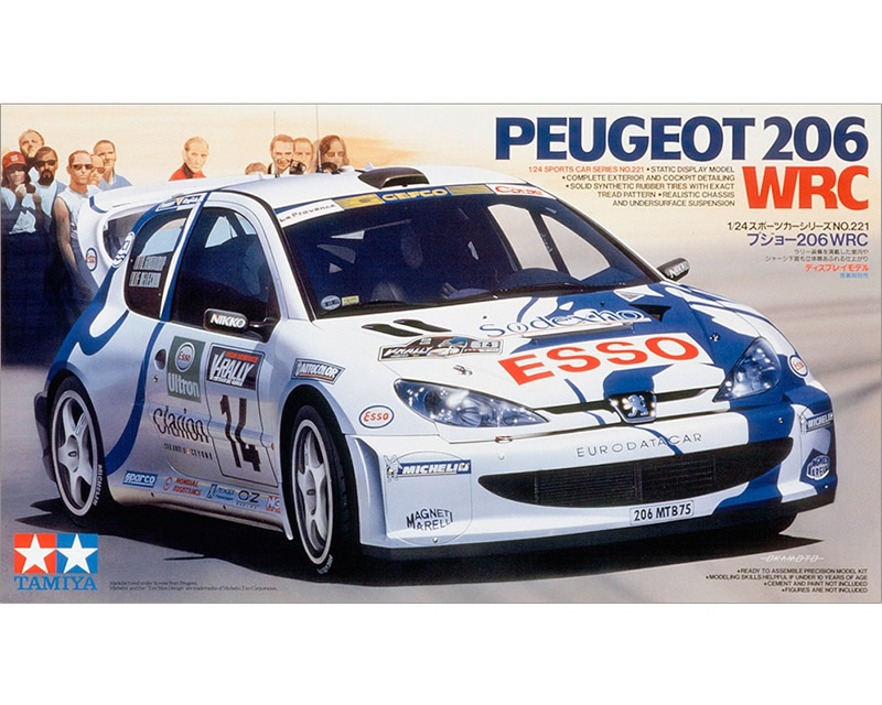 Peugeot 206 WRC 1:24 tamiya TA24221