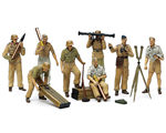 German Artillery Crew Set Africa Corps Luftwaffe 1:35 tamiya TA35343