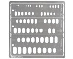 Modelling template (ovali 1-6 mm) tamiya TA74154