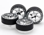 Gomme Super Hard Low Profile e cerchi spirale J-Cup 2023 tamiya TA95162