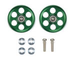 Rotelle alluminio HG 19 mm Verde tamiya TA95607