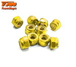 Dado frenato alluminio 3 mm Oro (10 pz) teammagic TM111007GD