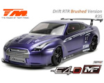Automodello E4D MF Drift Car Silver R35 motore frontale 1:10 4WD 2,4 GHz RTR teammagic TM503017-R35
