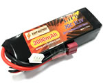 Batteria LiPo 11,1 V 3000 mAh 30C cavetto Deans Soft Case vant VT-3000-30-3S