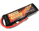 Batteria LiPo 11,1 V 4200 mAh 30C cavetto Deans Soft Case vant VT-4200-30-3S