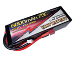 Batteria LiPo 14,8 V 6000 mAh 75C cavetto Deans vant VT-6000-75-4S