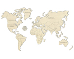 World Map Series - World Map M scale 1:57 mio woodencity WM501