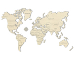 World Map Series - World Map L scale 1:39 mio woodencity WM502