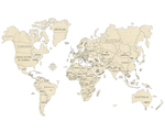 World Map Series - World Map XXL scale 1:17 mio woodencity WM505