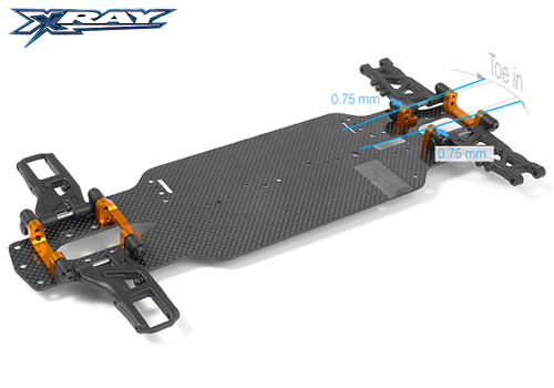 Supporto Corto G-10 Arancione Xtreme Racing Per Auto RC - Touring Car Xray T4 TC3 TC6.2