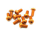 Viti in alluminio 7075 testa bombata 3x6 mm Orange (10 pz) yeahracing AHP-306OR