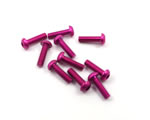 Viti in alluminio 7075 testa bombata 3x6 mm Pink (10 pz) yeahracing AHP-306PK