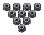 Dado autobloccante in alluminio 3 mm 5,5 Nero (10 pz) yeahracing LN-M3-BK