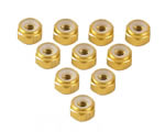 Dado autobloccante in alluminio 3 mm 5,5 Oro (10 pz) yeahracing LN-M3-GD