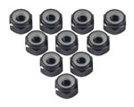 Dado autobloccante in alluminio 4 mm 7 Nero (10 pz) yeahracing LN-M4-BK