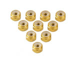 Dado autobloccante in alluminio 4 mm 7.0 Gold (10 pz) yeahracing LN-M4-GD