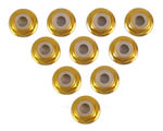 Dado flangiato autobloccante in alluminio 4 mm 7 Oro (10 pz) yeahracing LN-M4F-GD