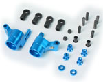 Fuselli post. 3 gradi conv. alluminio Blu con inserti regolazione centri di rollio x M05 (2 pz) yeahracing M05-007D3BU