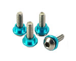 Viti con inserto Azzurro montaggio servocomando per modelli 1:8-1:10 (4 pz) yeahracing SER-006BU