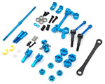 Kit Upgrade leveraggio sterzo e trasmissione anteriore x Tamiya M05 M06 Blu yeahracing TAMC-S02