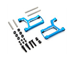 Kit bracci lunghi anteriori in alluminio Blu x Tamiya WR02-WR02G e GF01 yeahracing TAWR-001BU