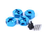 Trascinatori ruote in alluminio Blu x modelli 1:10 spessore 5 mm (4 pz) yeahracing WA-015BU